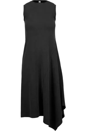 Bomboogie Kjole, Dame, Sort, XL, Rayon, Ærmeløs kjole med asymmetrisk snit