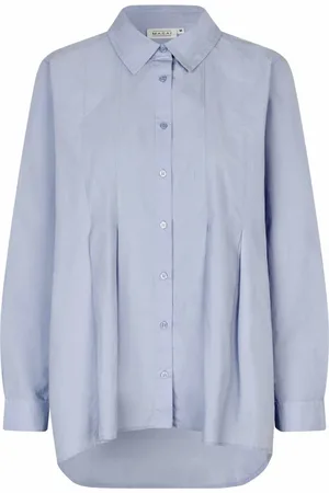 Masai Bluser & Skjorter, Dame, Blå, 2XL, Bomuld, Loose Fit Skjorte