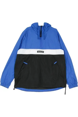 Timberland Jakke, Herre, Blå, L, Uld, Blå Windbreaker Jakke med Tragtformet Hals