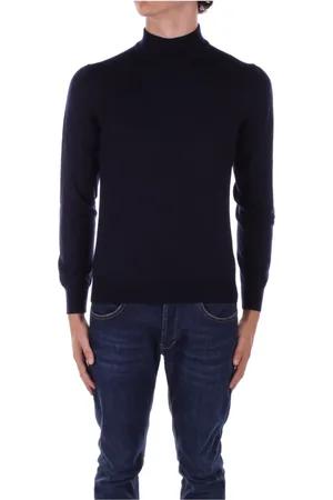 TAGLIATORE Strik, Herre, Blå, S, Uld, Højhalset sweater