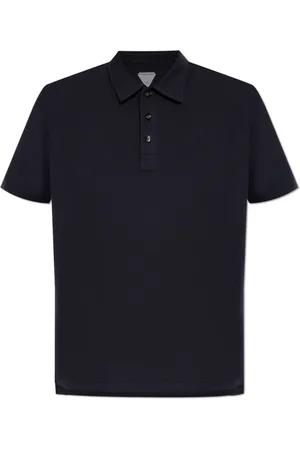 Bottega Veneta Top, Herre, Blå, S, Bomuld, Bomulds Polo med Logo