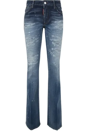 Dsquared2 Jeans, Dame, Blå, 2XS, Denim, Flare Jeans