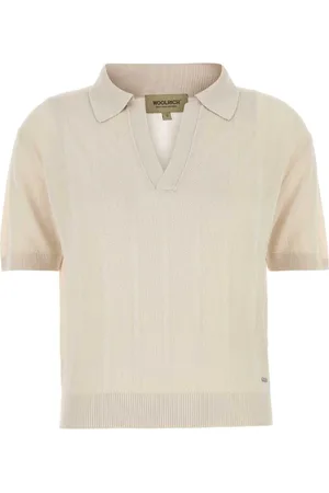 Woolrich Top, Dame, , L, Sand Viskose Blandet Polo Skjorte