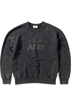 ARIES Sweathshirts & Hoodies, Herre, Sort, L, Bomuld, Vintage Ancient Column Sweatshirt