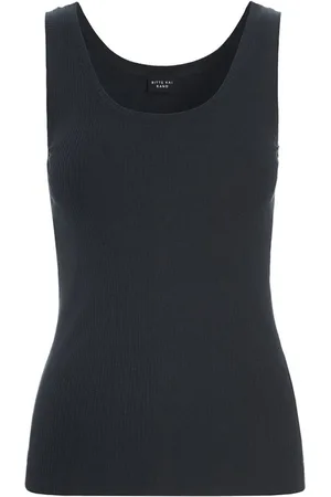 Bitte Kai Rand Top, Dame, Sort, L, Tyl, Rib Tank Top Naibu Style