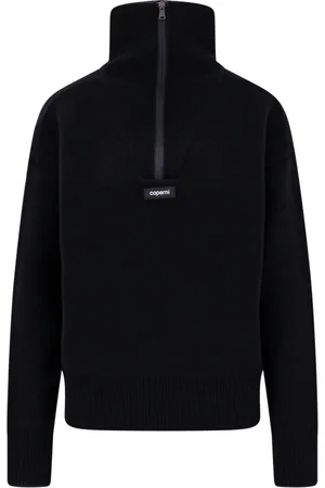 COPERNI Strik, Dame, Sort, XS, Uld, Half-Zip Boxy Sweater