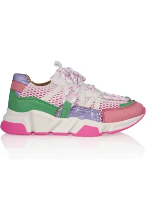 DWRS Sko, Dame, Hvid, 37 EU, Læder, Læder sneakers med blondeindsats