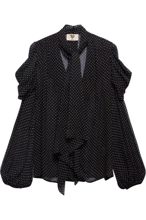 ANIYE BY Bluser & Skjorter, Dame, Sort, XS, Uld, Sort Lily Skjorte Retro Chic Impact