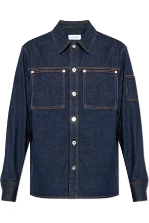 Salvatore Ferragamo Skjorte, Herre, Blå, M, Denim, Denimskjorte