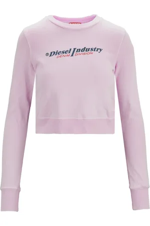 Diesel Sweathshirts & Hoodies, Dame, Lyserød, XS, Bomuld, Pullover Sweatshirt