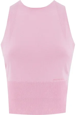 ERMANNO SCERVINO Top, Dame, Lyserød, XS, Figursyet top med rund hals og ribkant