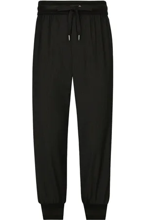 Dolce & Gabbana Bukser, Herre, Sort, XL, Uld, Stilfulde bukser til mænd