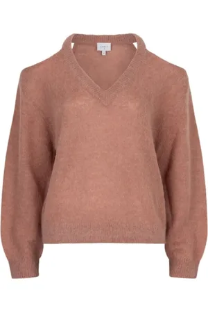 Dante 6 Strik, Dame, Lyserød, M, Uld, Åben Skulder Sweater
