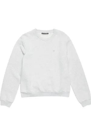 Acne Studios Sweathshirts & Hoodies, Herre, Grå, S, Uld, Crew Neck Fleece Sweater
