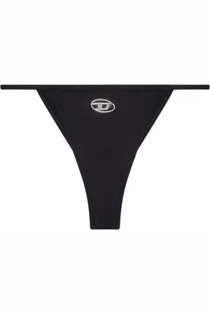 Diesel Badetøj, Dame, Sort, M, Bikini med Oval D Logo Plakette