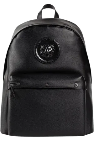 Roberto Cavalli Taske, Herre, Sort, ONE SIZE, Uld, Tiger Head Emblem Rygsæk