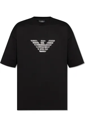 Emporio Armani Top, Herre, Sort, S, Bomuld, T-shirt fra kollektionen
