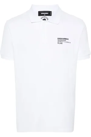 Dsquared2 Top, Herre, Hvid, M, Bomuld, Hvid Tennis Fit Polo T-shirt