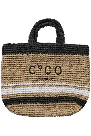 Co`Couture Taske, Dame, , ONE SIZE, Håndvævet Strå Shopper Taske