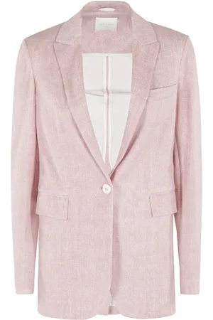 Circolo Jakke, Dame, Lyserød, M, Uld, Piquet Blazer for et stilfuldt look