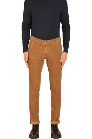 Masons Bukser, Herre, Brun, S, Bomuld, Velvet Striped Slim Fit Chino Bukser