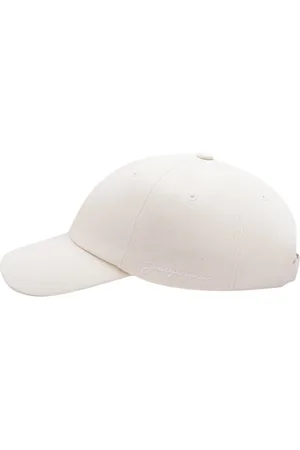 Jacquemus Tilbehør, Herre, Hvid, 56 CM, Bomuld, Baseball Cap Eksklusiv Justerbar Pasform Broderet Logo Off