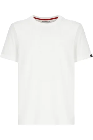 FAY Top, Herre, Hvid, 2XL, Bomuld, Hvid Crewneck T-shirt