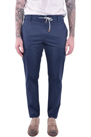 ELEVENTY Bukser, Herre, Blå, W34, Bomuld, Slim-fit Joggingbukser