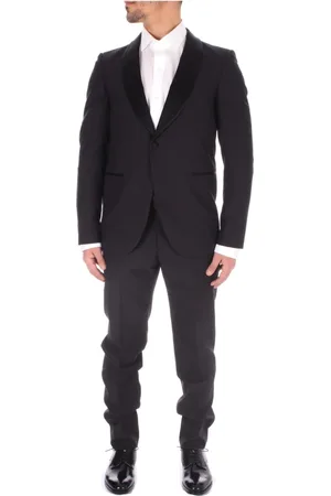 Emporio Armani Jakkesæt, Herre, Sort, M, Uld, Single Breasted Suit