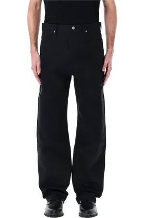 Jil Sander Jeans, Herre, Sort, W32, Denim, Sorte Løse Denim Bukser Ss25