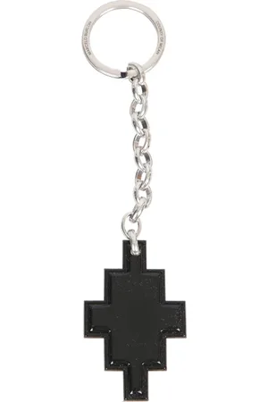 MARCELO BURLON Tilbehør, Herre, Sort, ONE SIZE, Cross PVC Nøglering Vedhæng