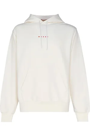 Marni Sweathshirts & Hoodies, Herre, Hvid, L, Bomuld, Logo Hoodie