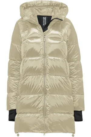 Bomboogie Frakke, Dame, Grå, 3XL, Polyester, Shiny Stockholm Dunjakke
