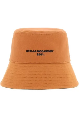 Stella McCartney Tilbehør, Dame, Brun, 57 CM, Bomuld, Eco Cotton Logo Bucket Hat