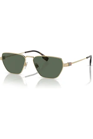 Burberry Tilbehør, Herre, Gul, 56 MM, Uld, Stilfulde solbriller