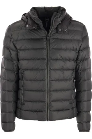 Colmar Jakke, Herre, Grå, 4XL, Dunjakke med aftagelig hætte