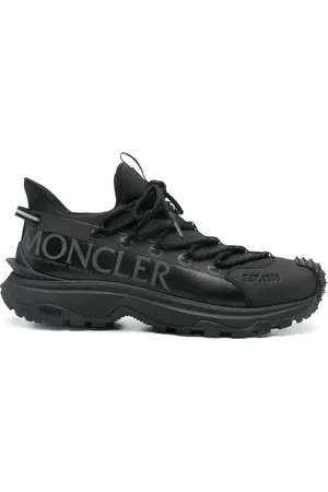Moncler Sko, Herre, Sort, 40 1/2 EU, Læder, Trailgrip Lite2 Low Top Sneakers