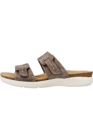 Clarks Sko, Dame, Grå, 37 1/2 EU, Læder, April Dusk flade sandaler