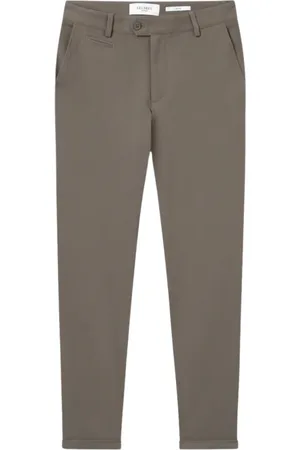 Les Deux Bukser, Herre, Grå, W34, Neat Slim Fit Roll-Up Bukser