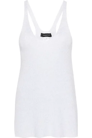 Fabiana Filippi Top, Dame, Hvid, XS, Uld, Top med krydsende stropper