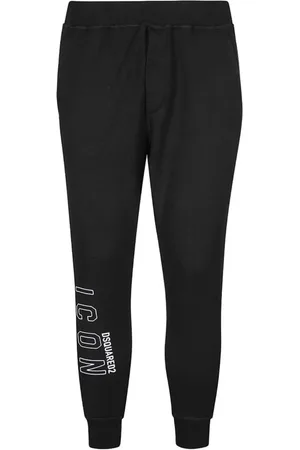 Dsquared2 Bukser, Herre, Sort, L, Bomuld, Sorte joggingbukser - Oversized fit