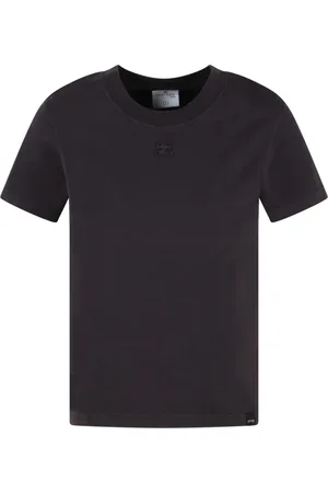 Courrèges Top, Dame, Sort, S, Bomuld, Vintage Cotton Jersey T-shirt