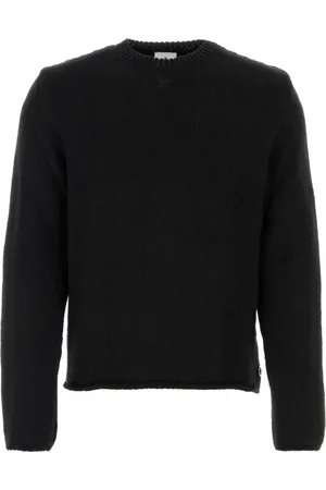 Courrèges Strik, Herre, Sort, L, Bomuld, Sort bomuldsblanding sweater