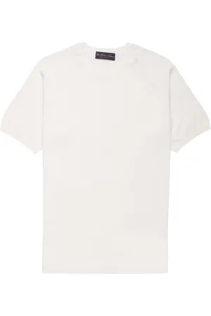 Brooks Brothers Strik, Herre, Hvid, M, Bomuld, Bomulds sweater