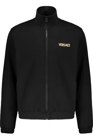 VERSACE Sweathshirts & Hoodies, Herre, Sort, 2XL, Bomuld, Bomuldshættetrøje med Logoprint