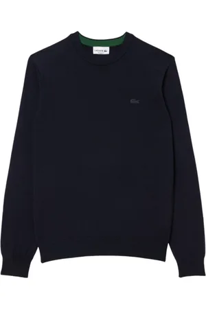 Lacoste Sweathshirts & Hoodies, Herre, Blå, L, Uld, Merinould Crew Neck Sweater