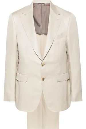 CANALI Jakkesæt, Herre, , L, Linen Silk Suit Two Buttons