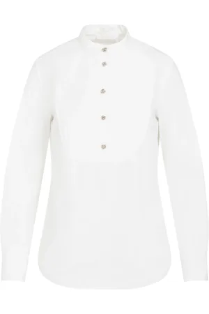 Chloé Bluser & Skjorter, Dame, Hvid, S, Uld, Stilfuld Skjorte