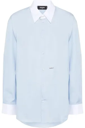 Dsquared2 Bluser & Skjorter, Dame, Blå, XS, Bomuld, Casual bomuldsskjorte