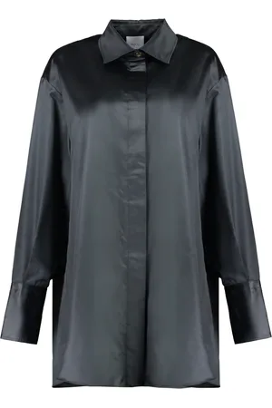 Patou Bluser & Skjorter, Dame, Sort, S, Polyester, Klassisk Shirtdress med Oversize Pasform